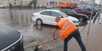 В Курске ливневки не справляются с потоками дождя - РИА Курск