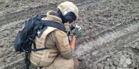 В Курской области сняли на видео дистанционное разминирование БПЛА - 46tv.Ru